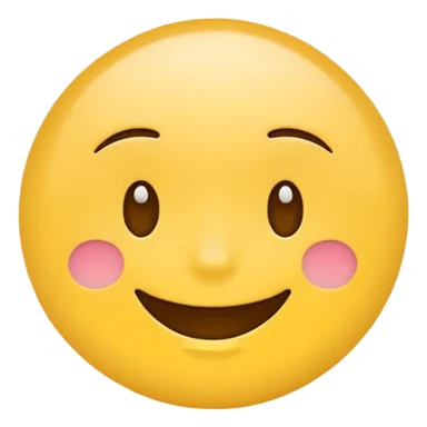 Create a hand drawn flat Smile reaction emoji for a new social media app sticker