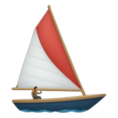 A person sailing a boat sticker