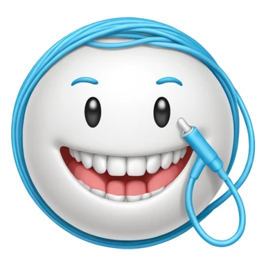 A ball of dental floss  sticker