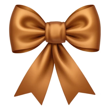 Brown ribbon and white sticker