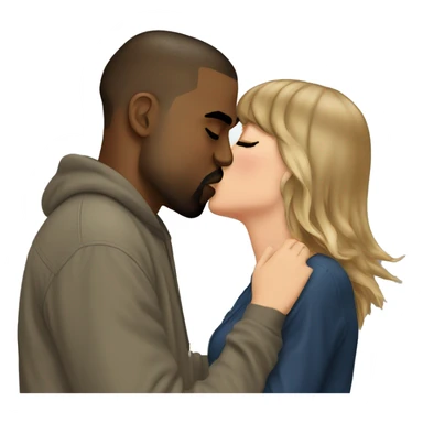kanye west kissing taylor swift sticker
