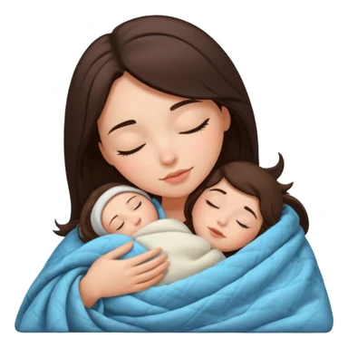 brunette girl sleeping cozy sticker