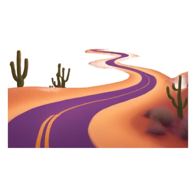 Desert road leading to a sunset  sticker