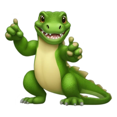 Komodo dragon thumbs up sticker