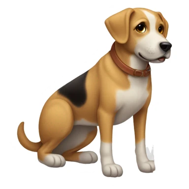 Perro y canasta  sticker