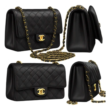 chanel flap black purse sticker