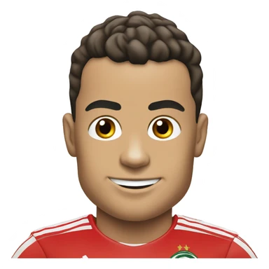 cristiano ronaldo with football design on t hort sticker