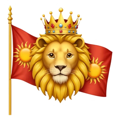 Please make me the lion and sun crowned flag. sticker