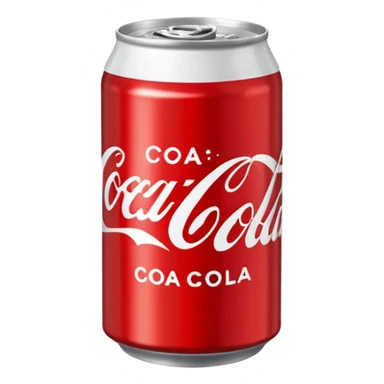 Draw a classic Coaa-Cola can with red label & white script logo. sticker
