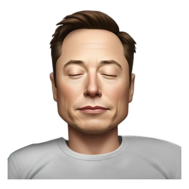 sleeping elon musk sticker