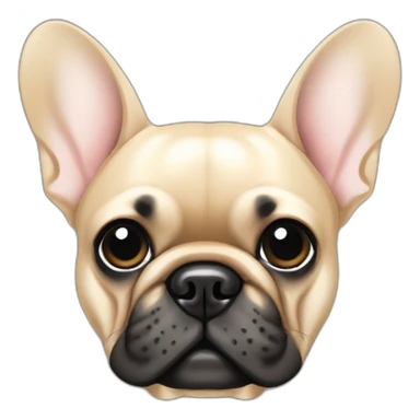 French bulldog beige with black dots on the head sticker