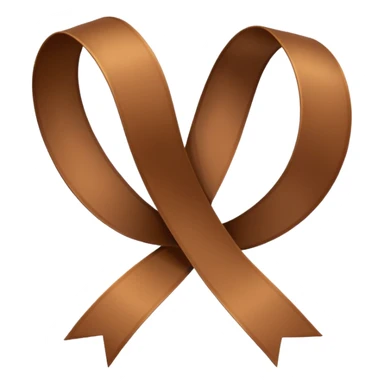 Brown ribbon and white copy paste sticker