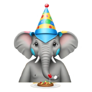 elephant  at a restaurant table sticker