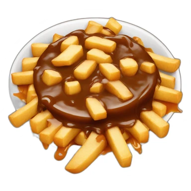 Poutine with Brown sauce sticker