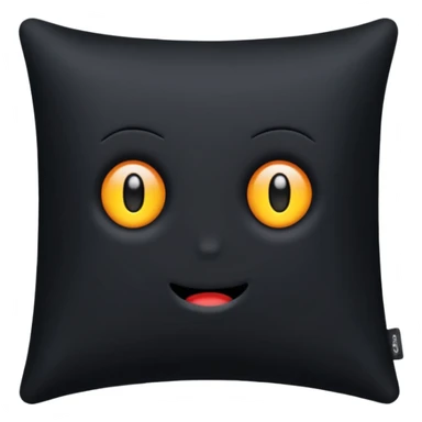 a black  pillow with dark aura coming out of it  sticker