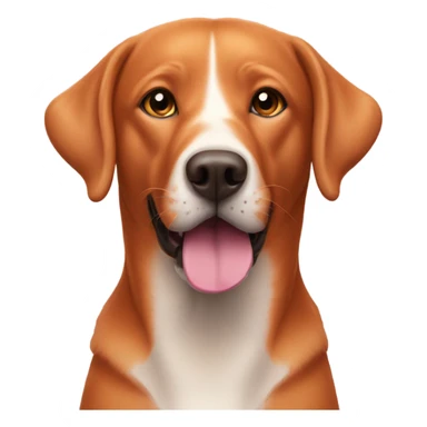 Fox red labrador with pink nose  sticker