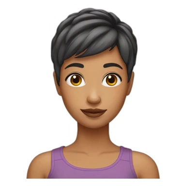 girl with pixie cut sticker