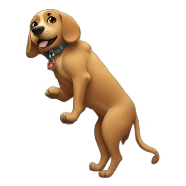 Dog rock climbing sticker
