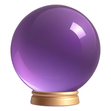 purple crystal ball, magical and whimsical sticker