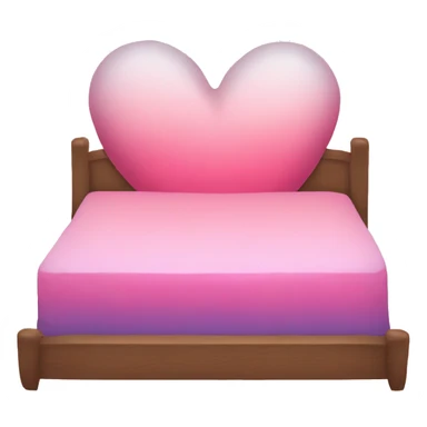 Pink ombre heart shaped bed  sticker