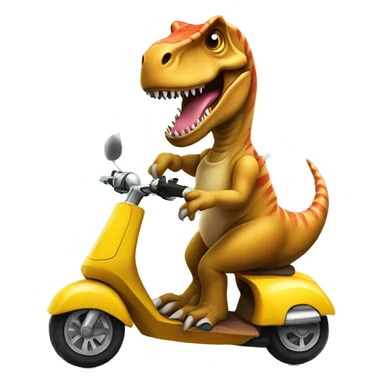 T-Rex on a scooter sticker