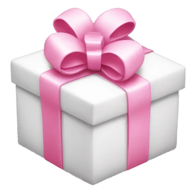 White and pink gift package  sticker