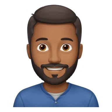 give my dad a grandpa look but beard mixed with grey and black , very low hair on head brown in complexion, casual clothes sticker