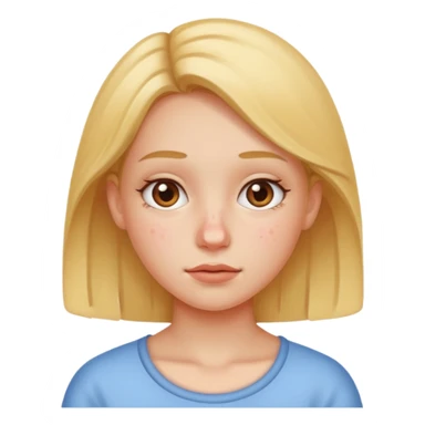 Girl with acne  sticker