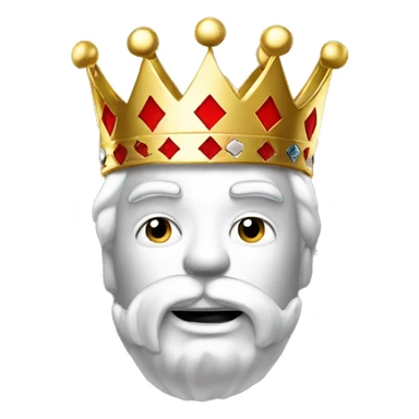 Poker king no background yellow gold crown sticker