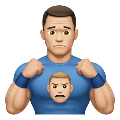 John cena emoji wearing t-shirt u can't c me sticker