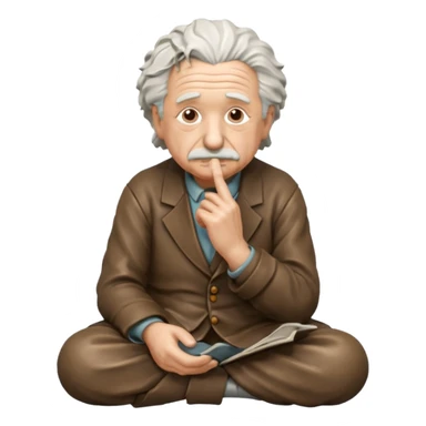 sitting philosopher-statue as albert einstein sticker