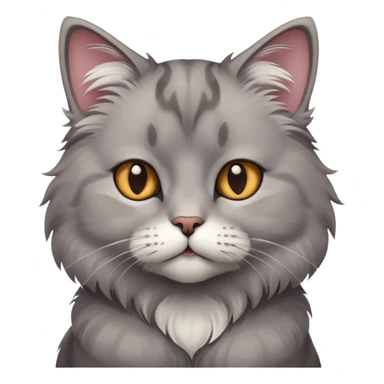 thoughtful cat with paw on chin sticker