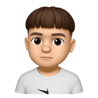 Convert this photo to a 3D emoji in Apple style, keeping the clothes as in the original image. The style should resemble Apple's emoji style with 3D emoji characteristics. sticker