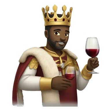 White king drinking wine sticker