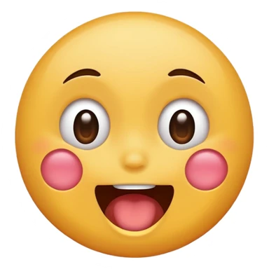 Happy laughing shocked face with no blush sticker