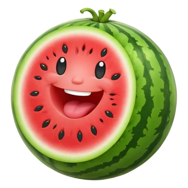 Farting watermelon sticker