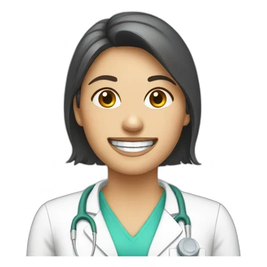 a female dentist sticker