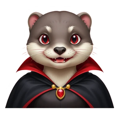 Female Vampire Otter sticker