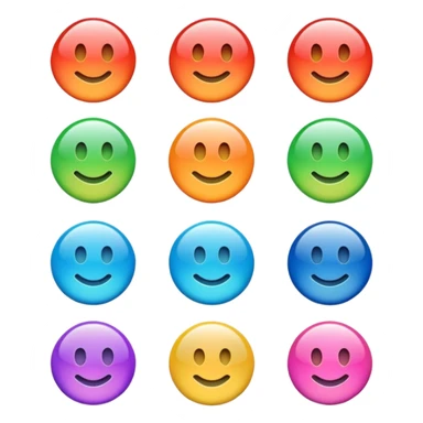 a colourful button not 3d or shading only 1 button no smily face sticker