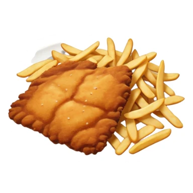 Schnitzel and chips sticker
