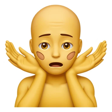 a emoji head choking itself
with both its hands around its neck sticker