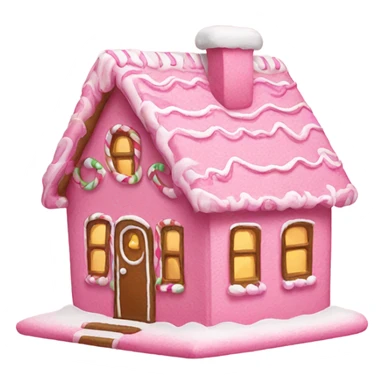 Pink gingerbread house sticker