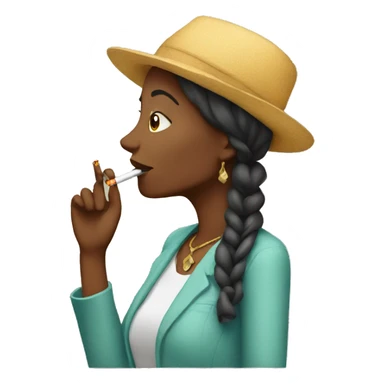 Woman smoking  sticker