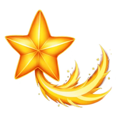 Meteor – Bright falling star with blazing tail sticker