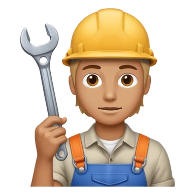 Person holding wrench  sticker