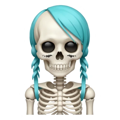 Hatsune miku skeleton sticker