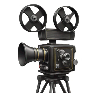 Old movie camera sticker