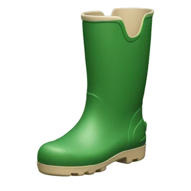 a plain green rubber wellington boot  sticker