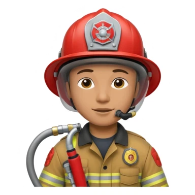 Firefighter with Hose sticker