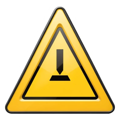 yellow warning triangle with 5 min in the middle sticker